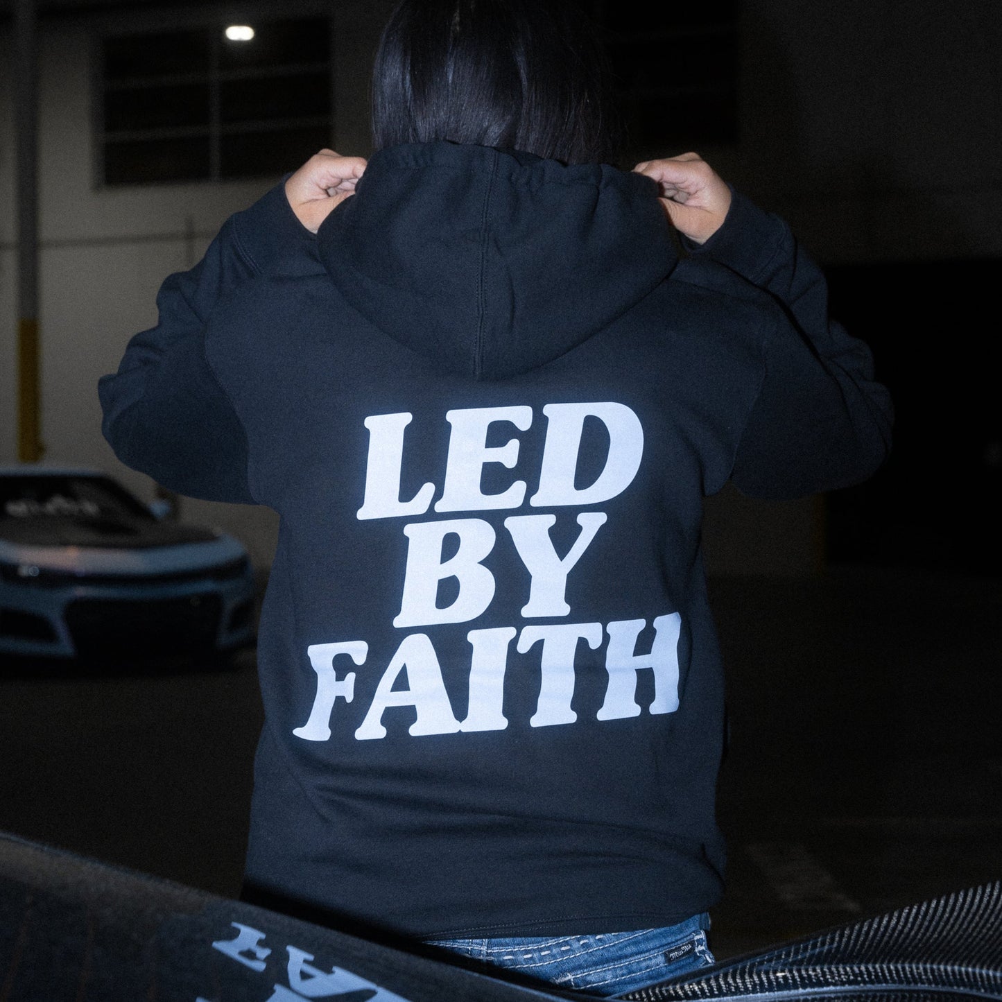 Led by faith Blue (Hoodie)